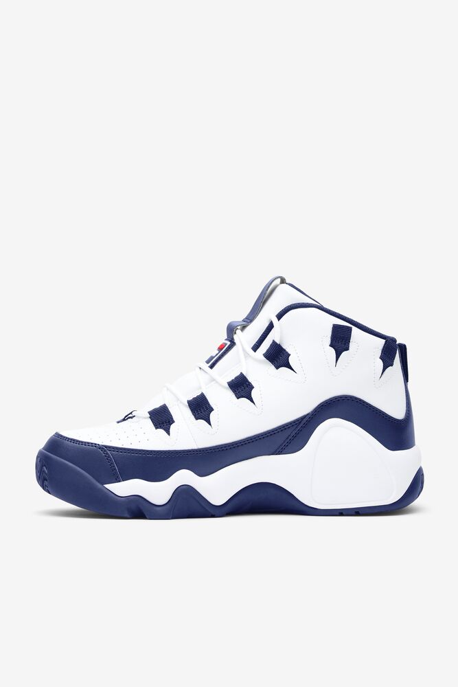 Fila Grant Hill 1 Sneakers Blancas Azul Marino Rojas | LION10835