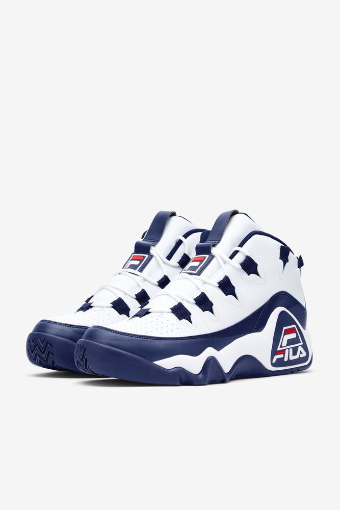 Fila Grant Hill 1 Sneakers Blancas Azul Marino Rojas | LION10835