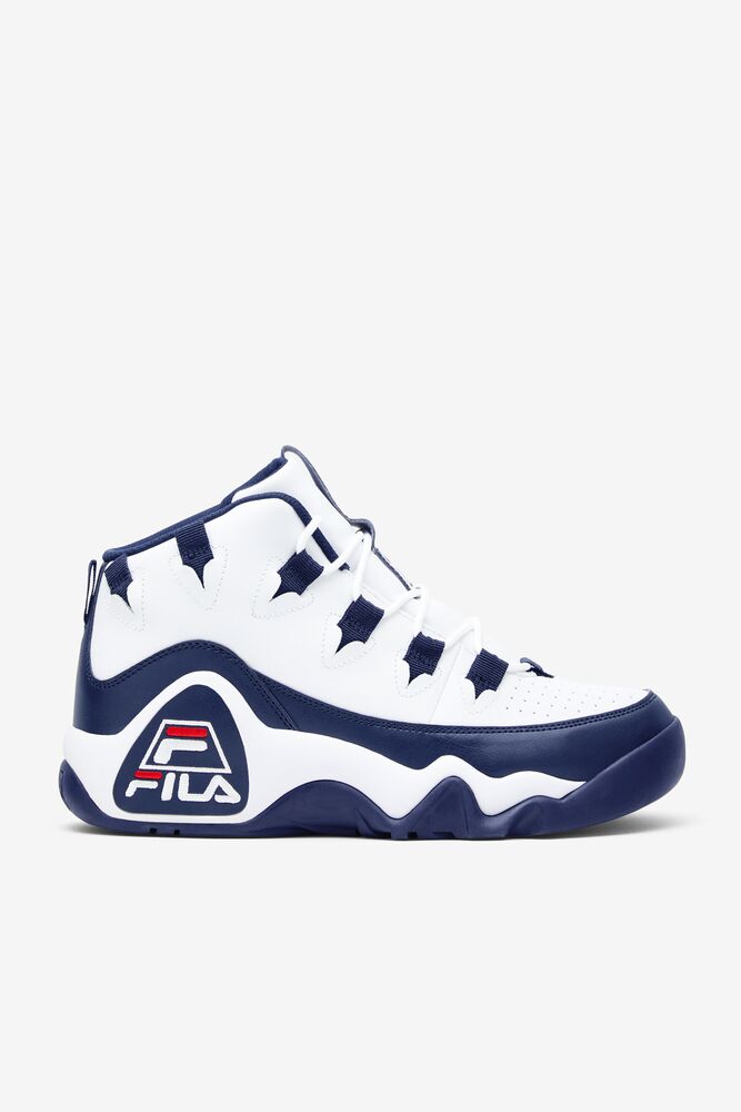 Fila Grant Hill 1 Sneakers Blancas Azul Marino Rojas | LION10835