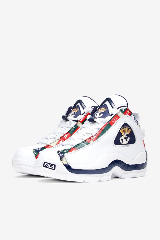 Fila Grant Hill 2 Patchwork Sneakers Blancas Azul Marino Rojas | KILQ84165