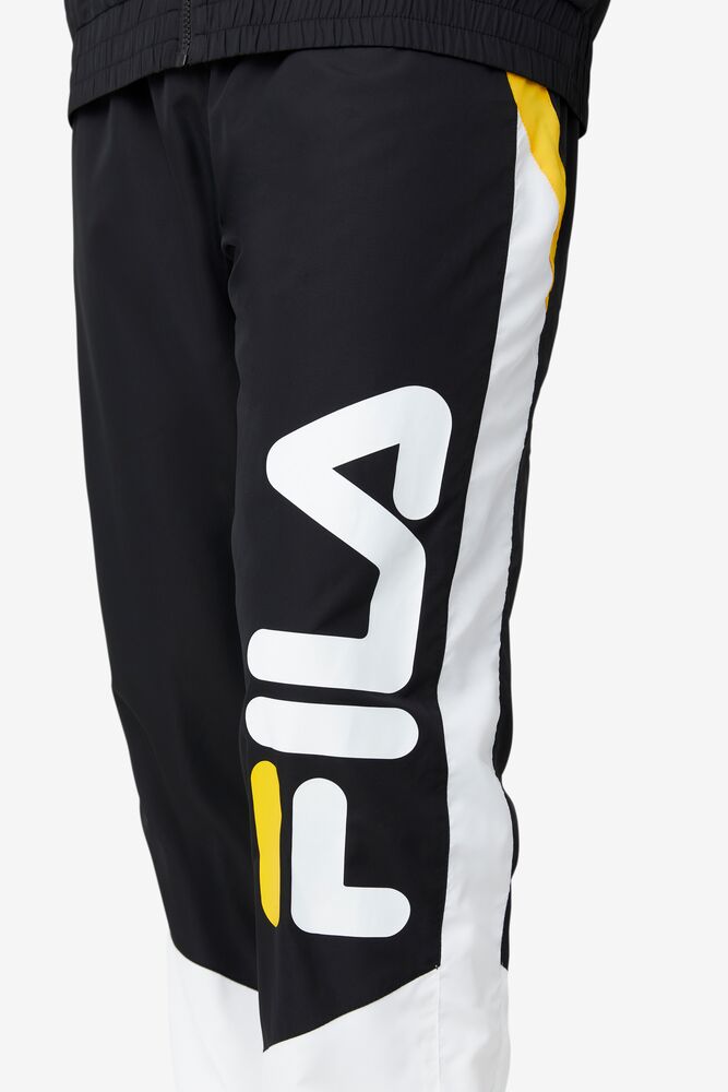 Fila Gustavo Pant Negras Blancas Amarillo | YPUR92835