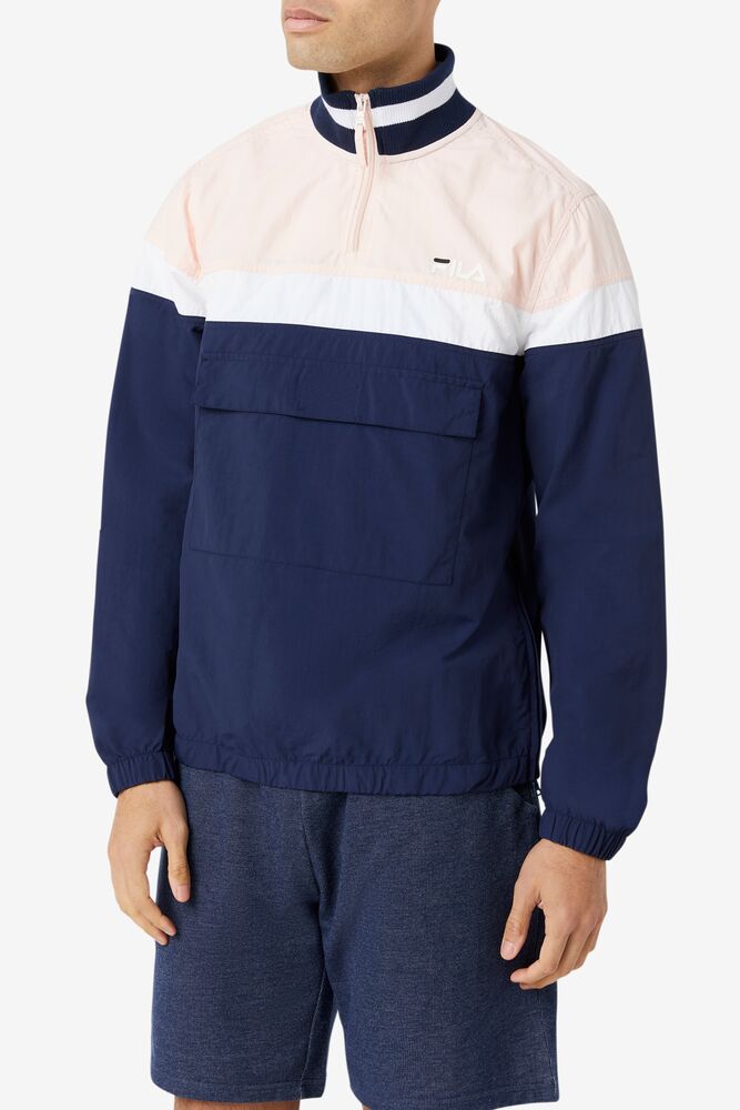 Fila Halama 1/4 Zip Jacket Rosas Blancas | UBXC78296