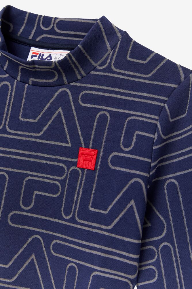 Fila Hamiska Long Sleeve Top 410 Peacoat | NEST61527