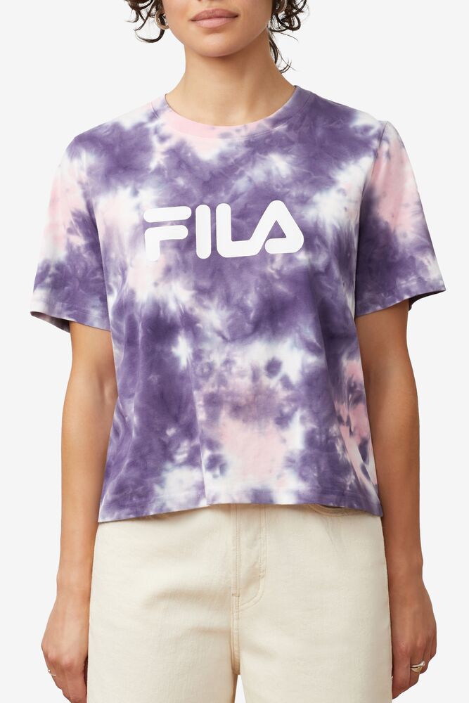 Fila Hannah Tie Dye Tee Rosas | JXWQ62149