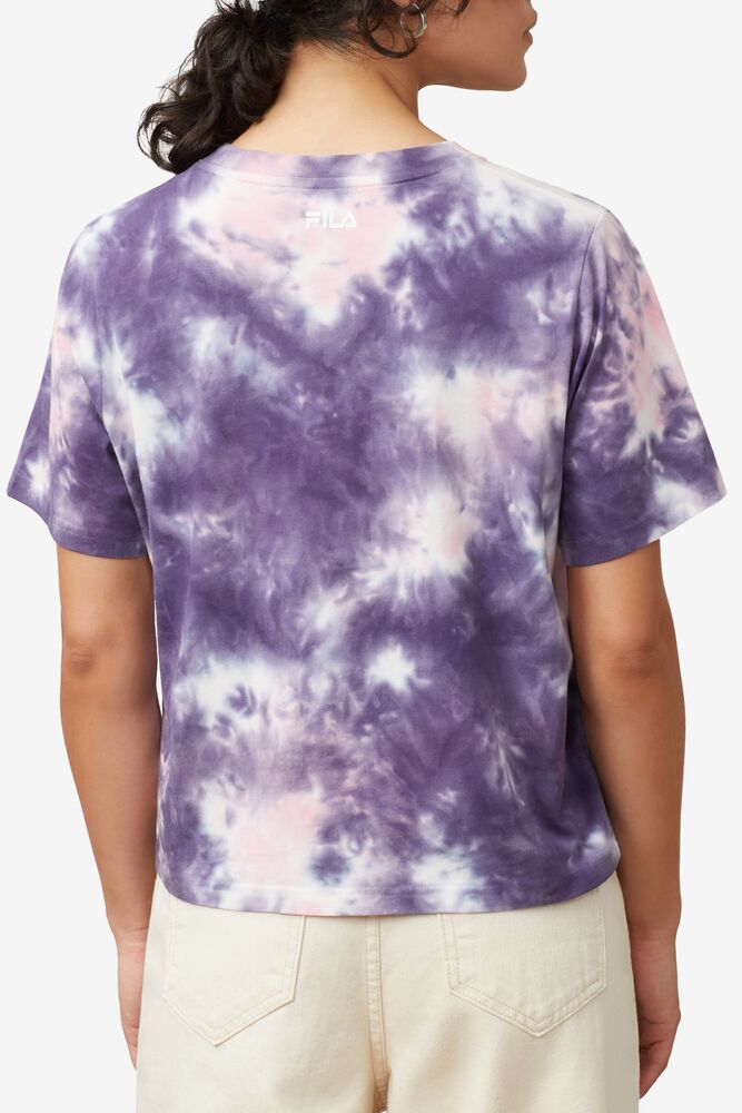 Fila Hannah Tie Dye Tee Rosas | JXWQ62149