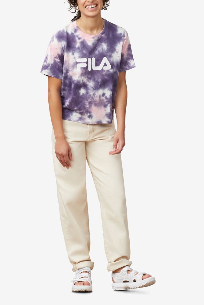 Fila Hannah Tie Dye Tee Rosas | JXWQ62149