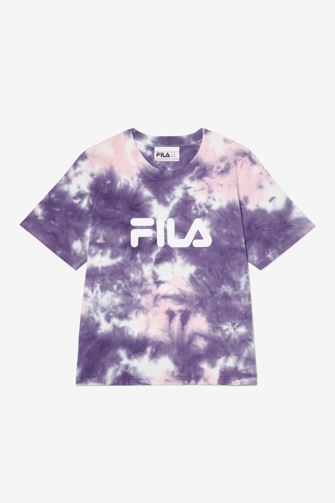 Fila Hannah Tie Dye Tee Rosas | JXWQ62149