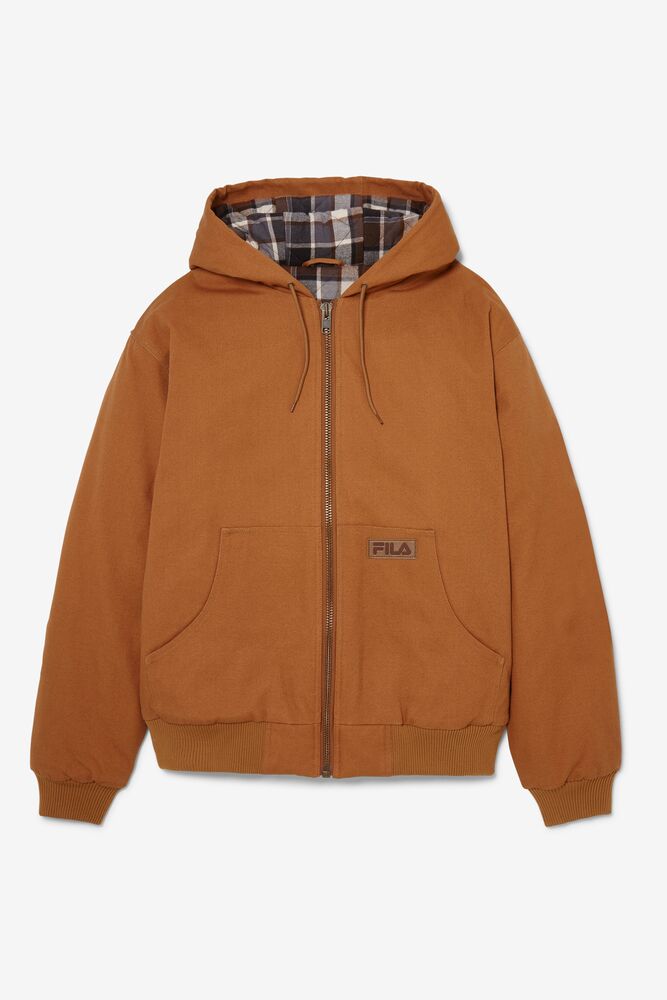 Fila Hooded Bomber Jacket 971 Chestnut | ULTY69840