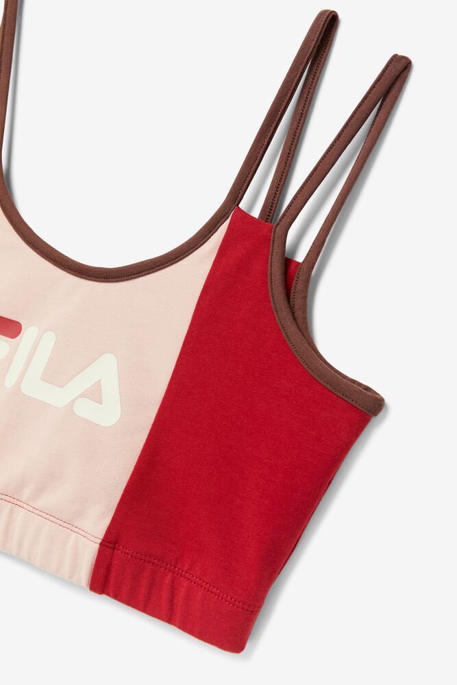 Fila Indira Bra Top Rojas Rosas | ITWR82930