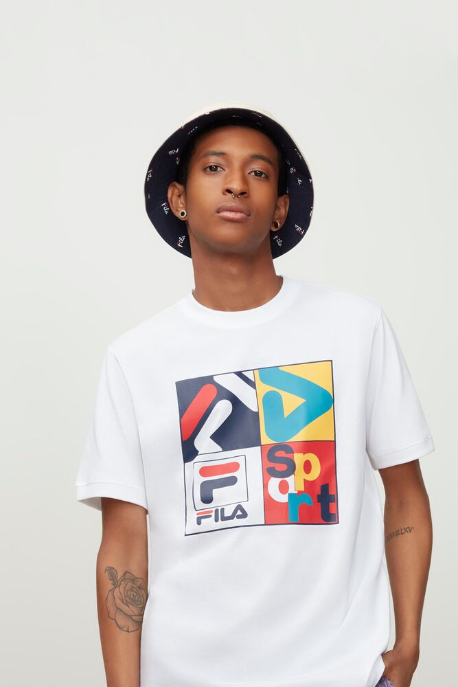 Fila Jasper Tee Blancas | DYQK20164