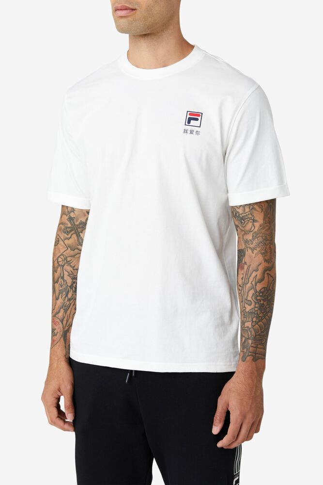 Fila Kildare Tee Blancas Rojas | DZKX94381