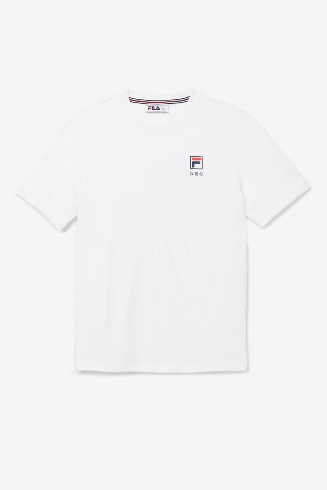 Fila Kildare Tee Blancas Rojas | DZKX94381