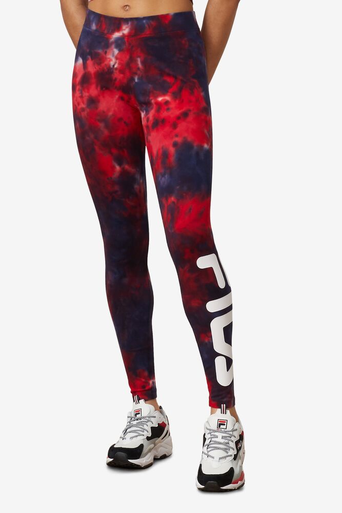 Fila Laila Tie Dye Legging Rojas | JHAL72804