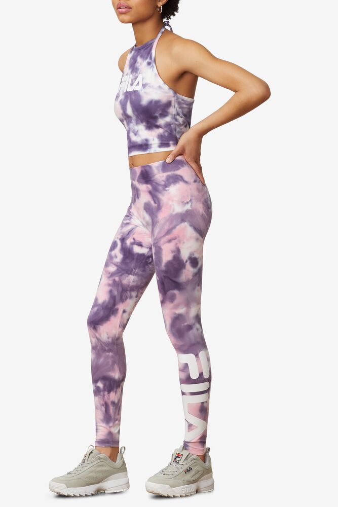 Fila Laila Tie Dye Legging Rosas | TGNR98532