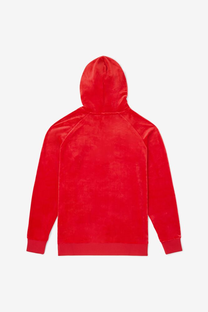 Fila Laurent Velour Hoodie Rojas | IMZN70359