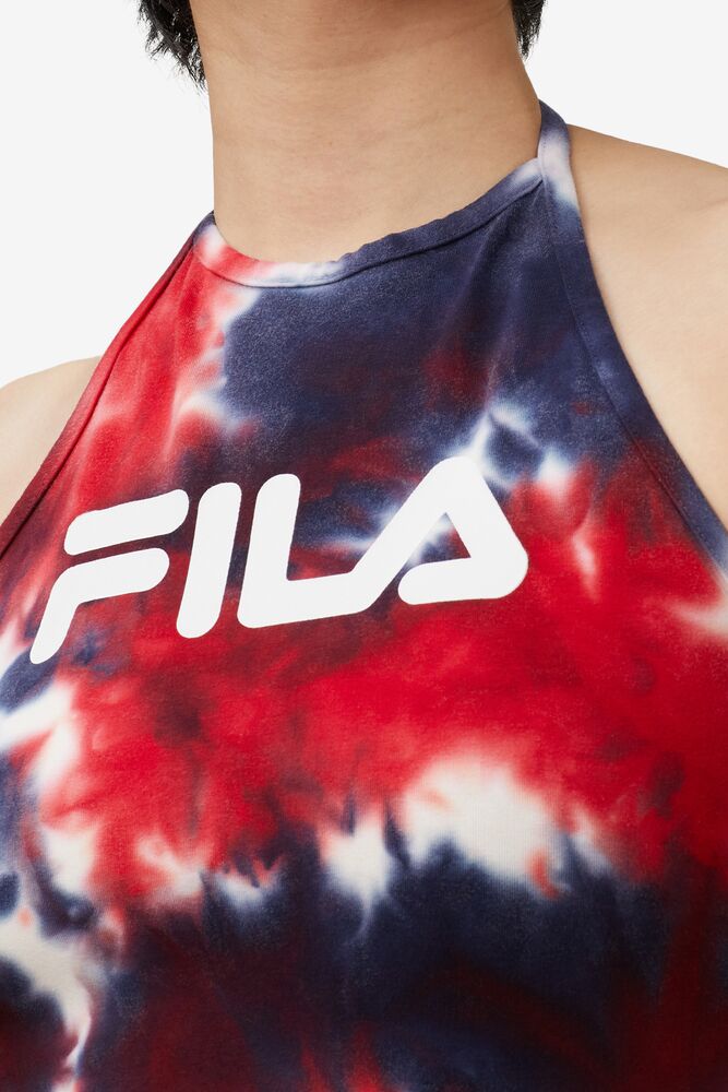 Fila Leah Tie Dye Halter Tank Blancas | VNFY72381