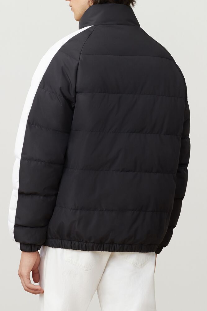 Fila Ledger Puffa Jacket Blk/Wht | ATUY17240