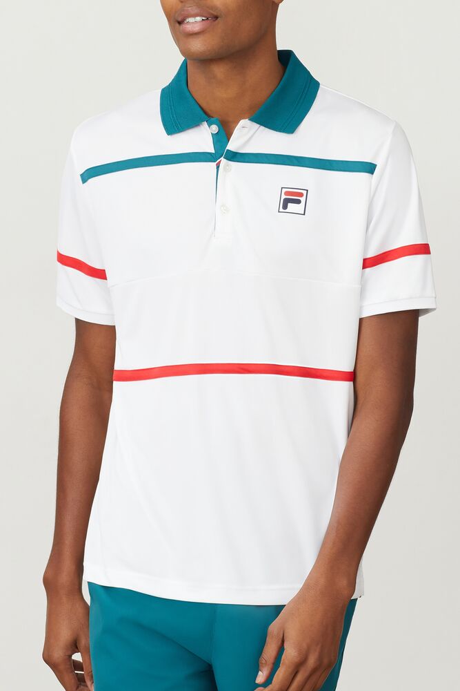 Fila Legend Polo Wht/Paci/Cred | JGSX65701