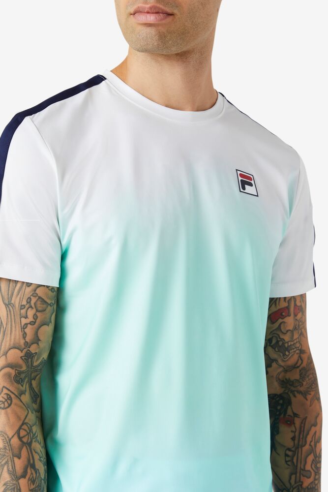 Fila Legends Ombre Crew Blancas Azul Marino | CWVR61893