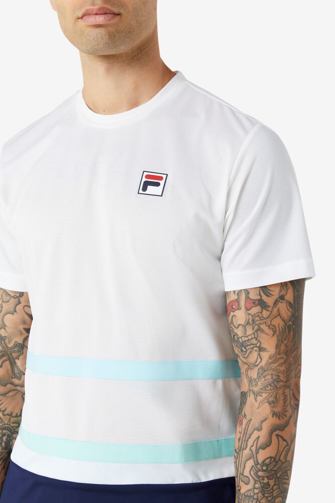 Fila Legends Rally Crew Blancas Azul Marino | YWZD04759