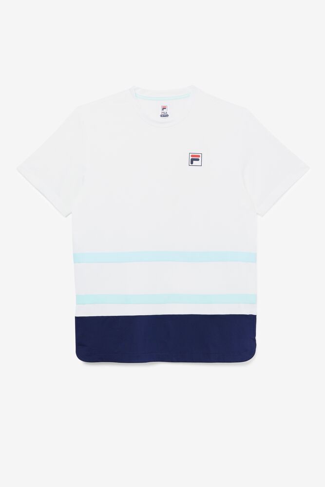 Fila Legends Rally Crew Blancas Azul Marino | YWZD04759