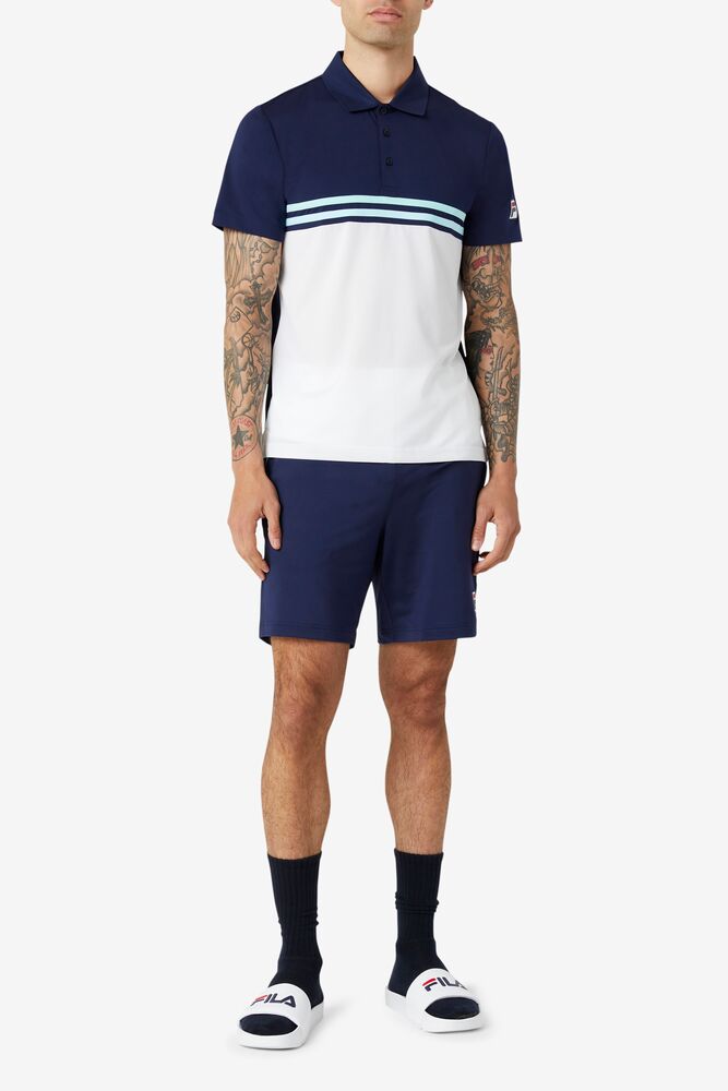 Fila Legends Short Azul Marino Blancas | ZENF93850