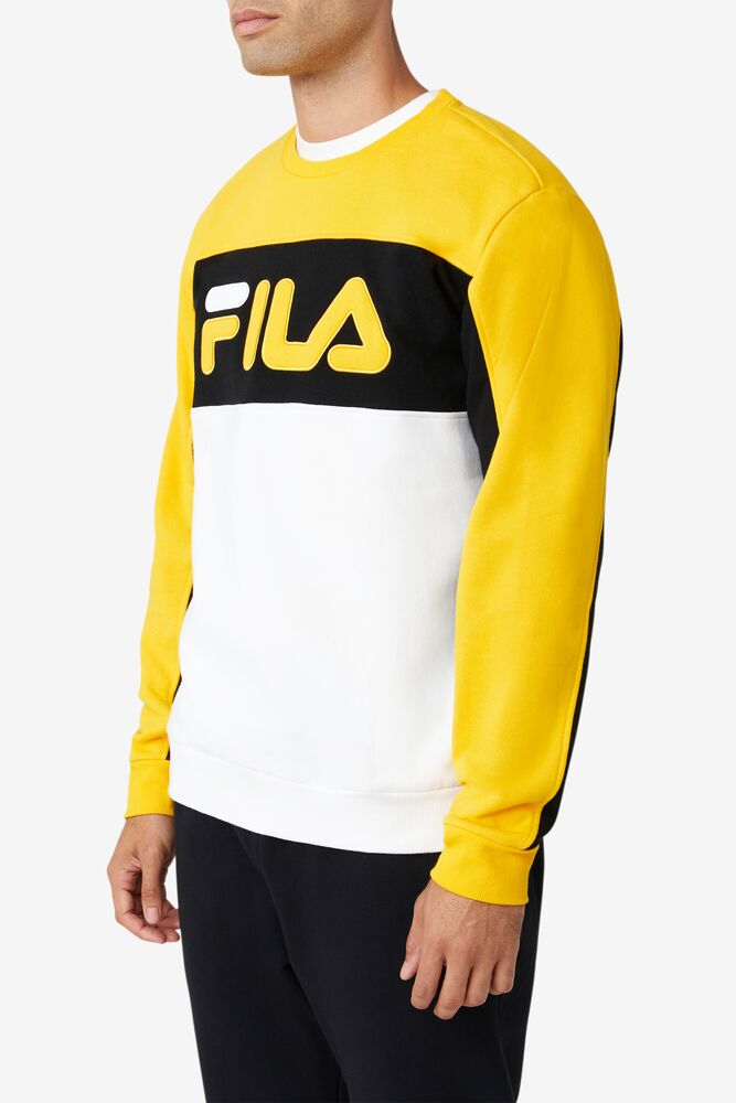 Fila Lesner Fleece Crew 755 Gfus/Blk/Wht | EMVJ12038