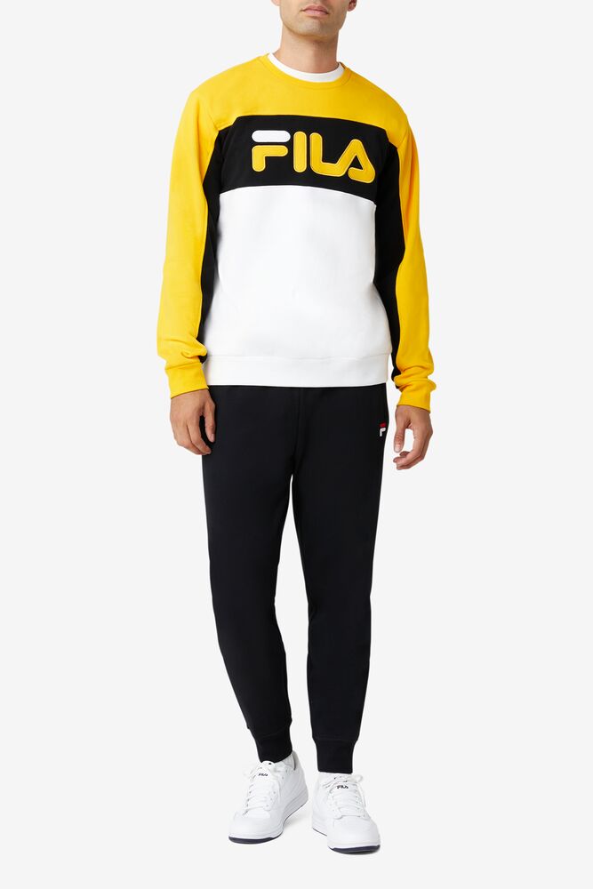 Fila Lesner Fleece Crew 755 Gfus/Blk/Wht | EMVJ12038