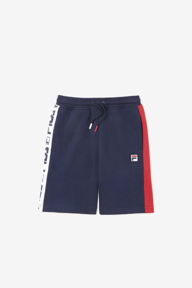 Fila Logo Short Azul Marino | IEZW04578