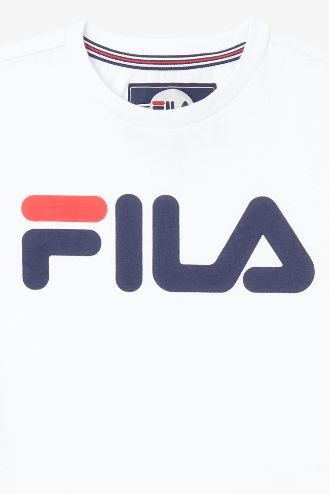 Fila Logo Tee Blancas | CBWU67340