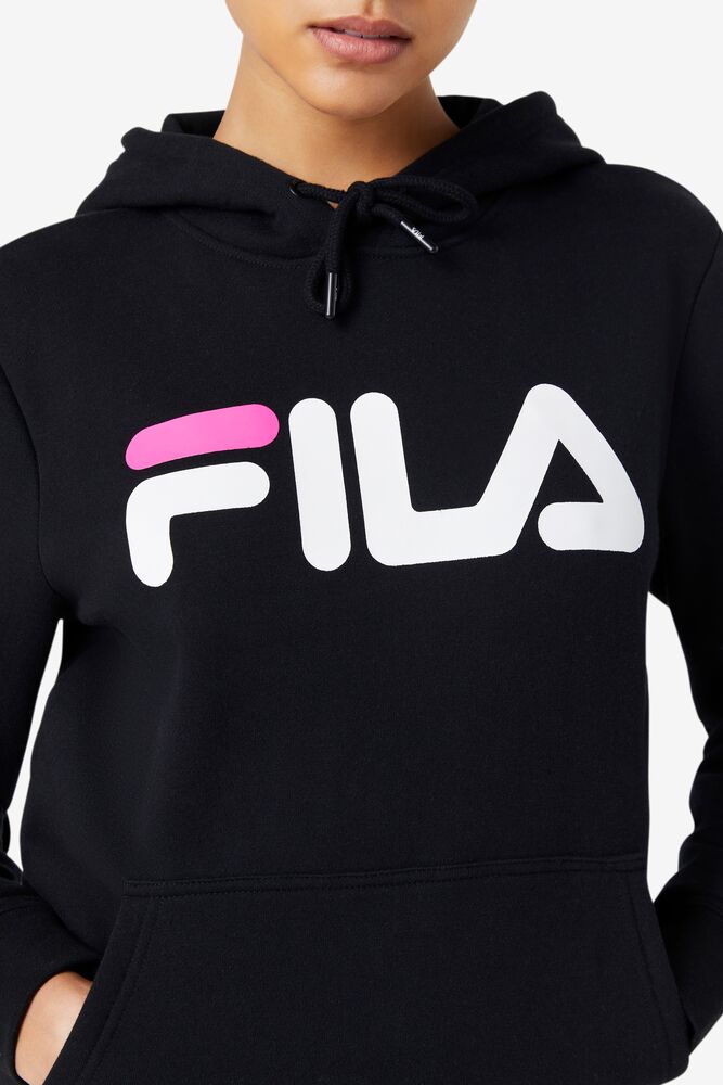 Fila Lucy Hoodie Negras Blancas Rosas | BDTR53291