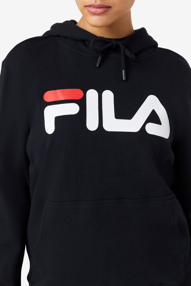 Fila Lucy Hoodie Negras Blancas | JGAP18350