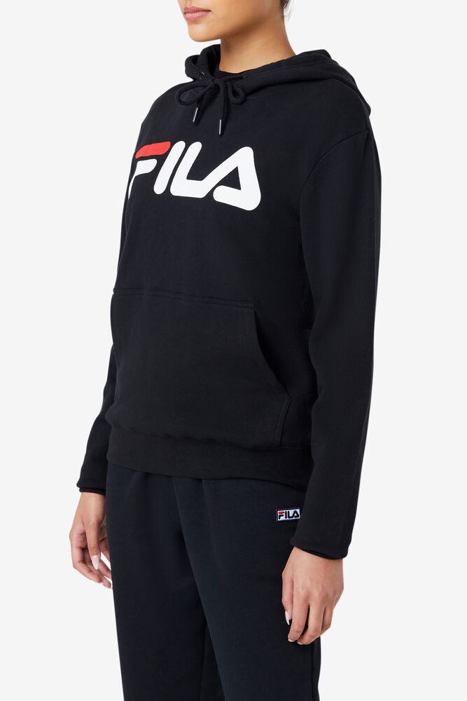 Fila Lucy Hoodie Negras Blancas | JGAP18350