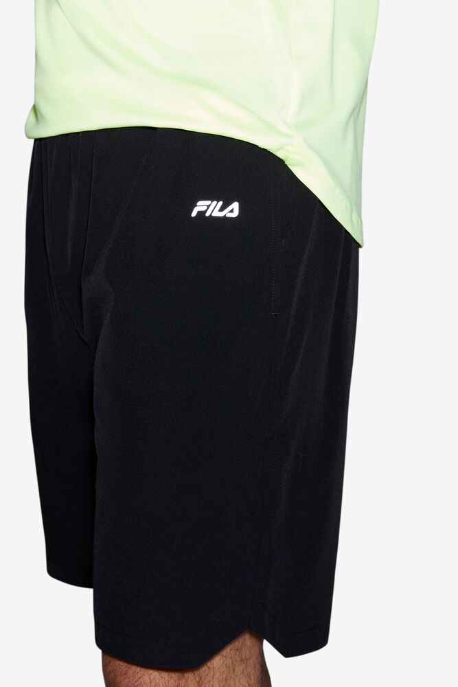 Fila Maaz Short Negras Plateadas Negras | OIMA91462