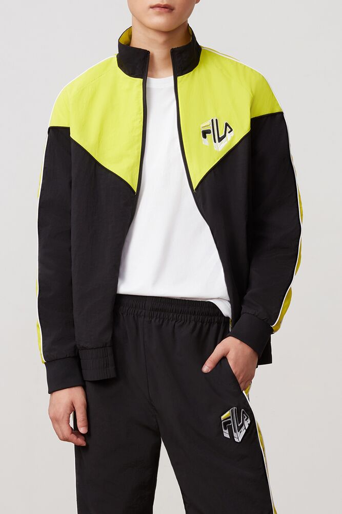 Fila Malcom Track Suit Jacket Blk/Sulph | VBSD28405