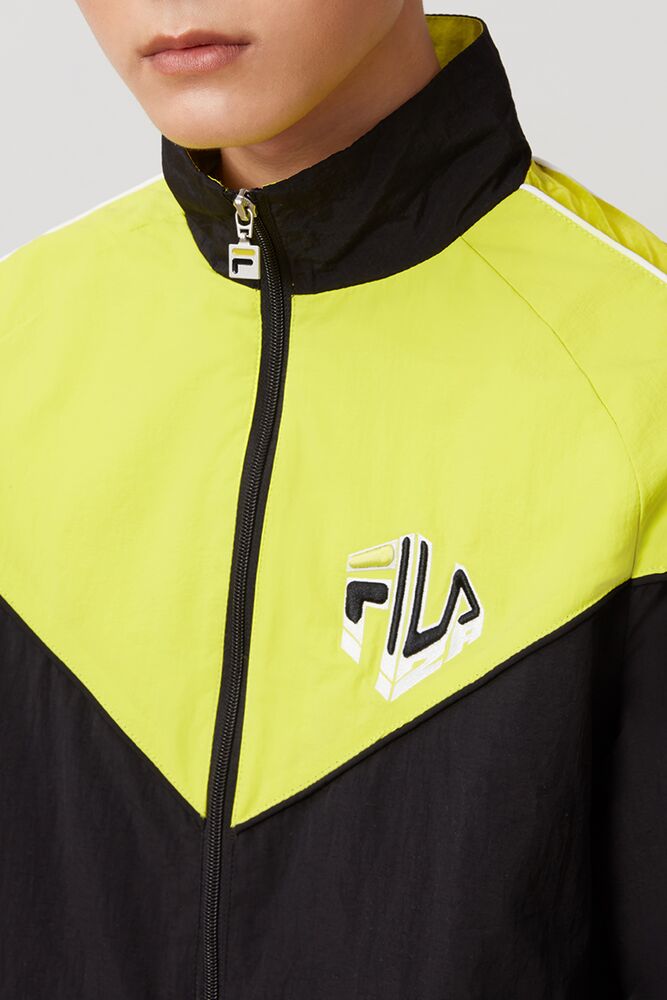 Fila Malcom Track Suit Jacket Blk/Sulph | OBHG32194