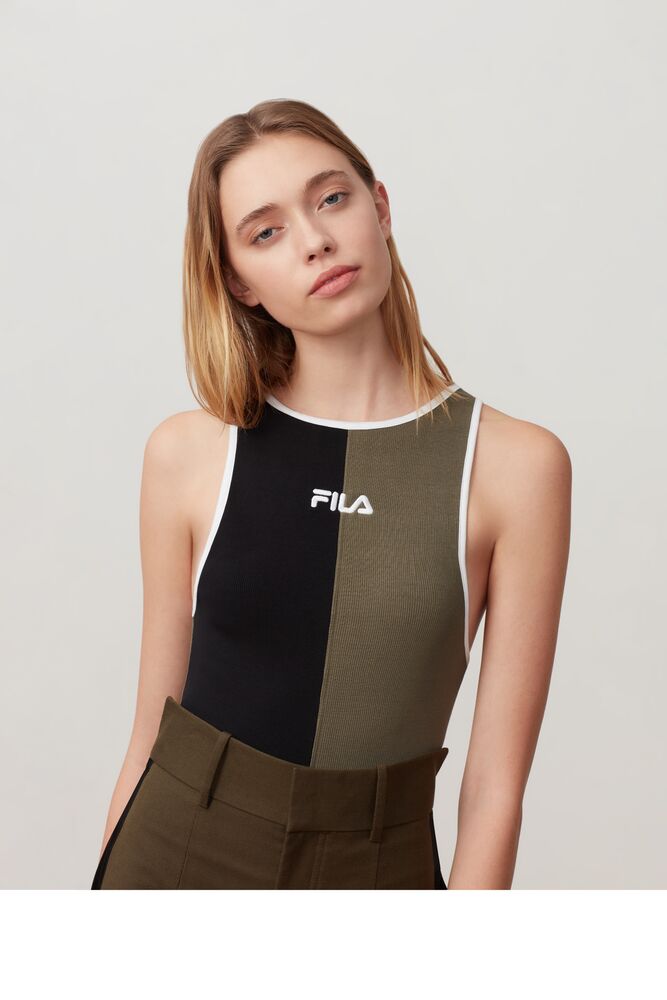 Fila Manon Bodysuit Blk/Dolv/Wht | AEVK45617