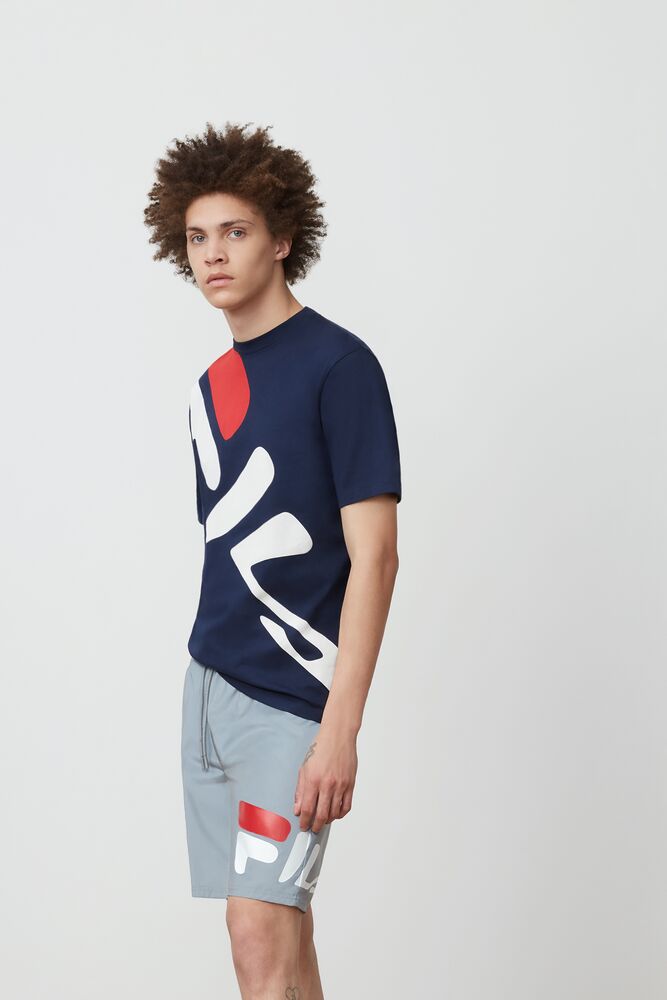 Fila Marcel Graphic Tee Peacoat | XIDS31745