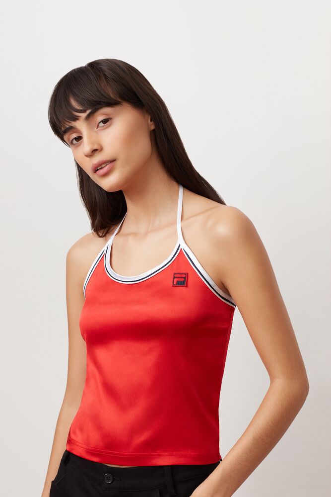 Fila Marisol Halter Tank Cred/Wht/Peac | QSCR49073