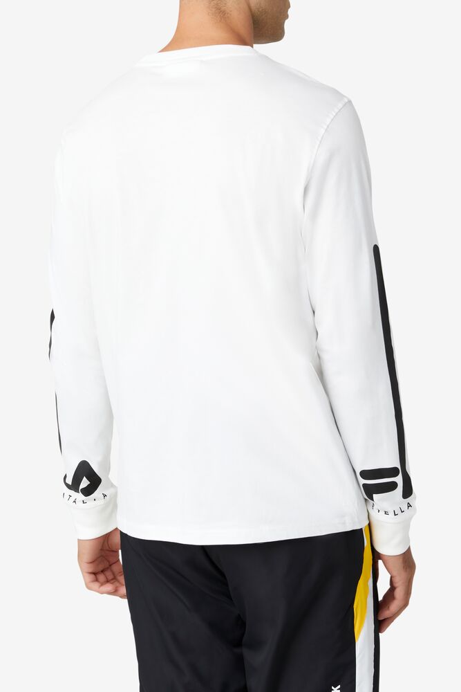 Fila Martino Long Sleeve Tee Blancas Negras | ZWLP46580