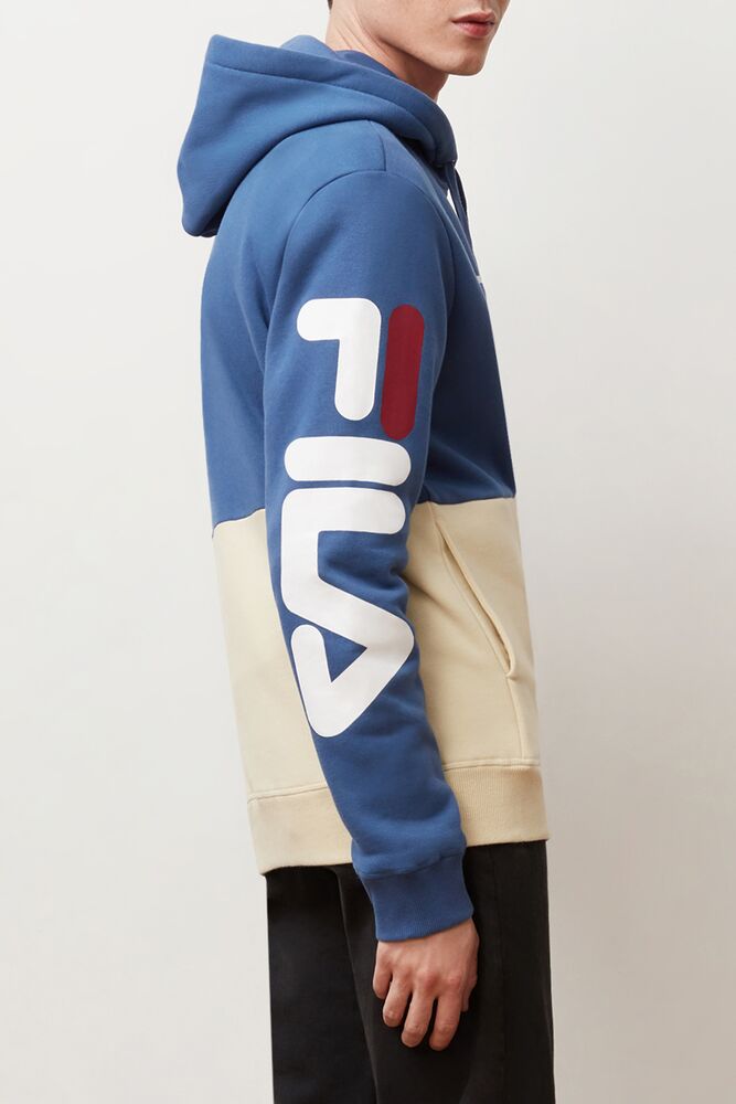 Fila Marzio Hoodie Azules Blancas | MAVB87349