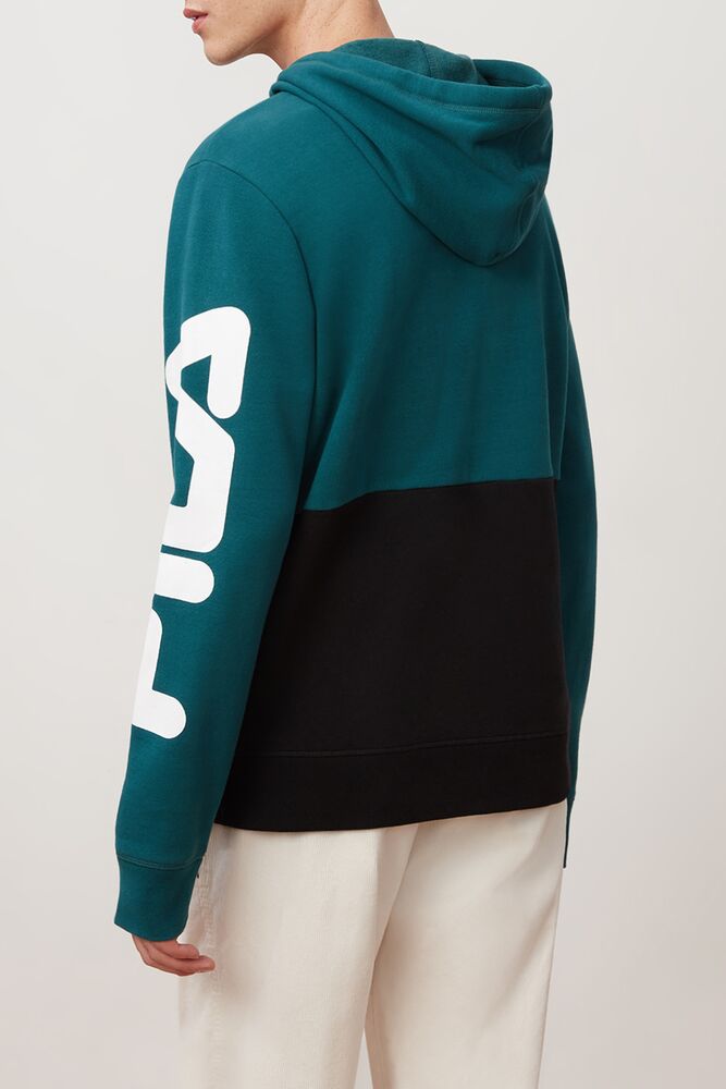 Fila Marzio Hoodie Azules Negras | HWYC36247