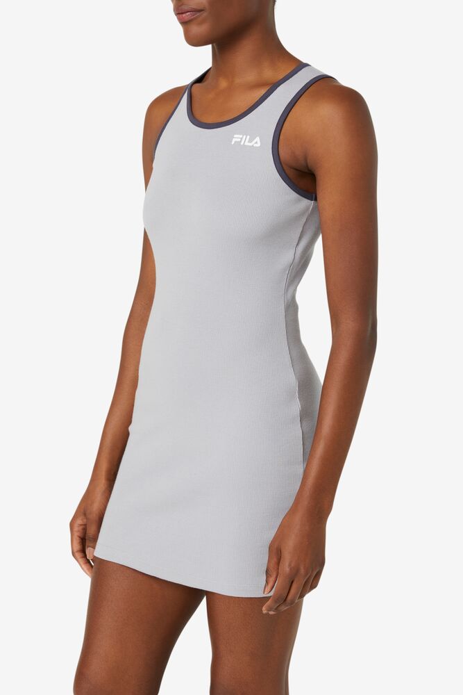 Fila Mattea Dress Plateadas Blancas | BLZT92837