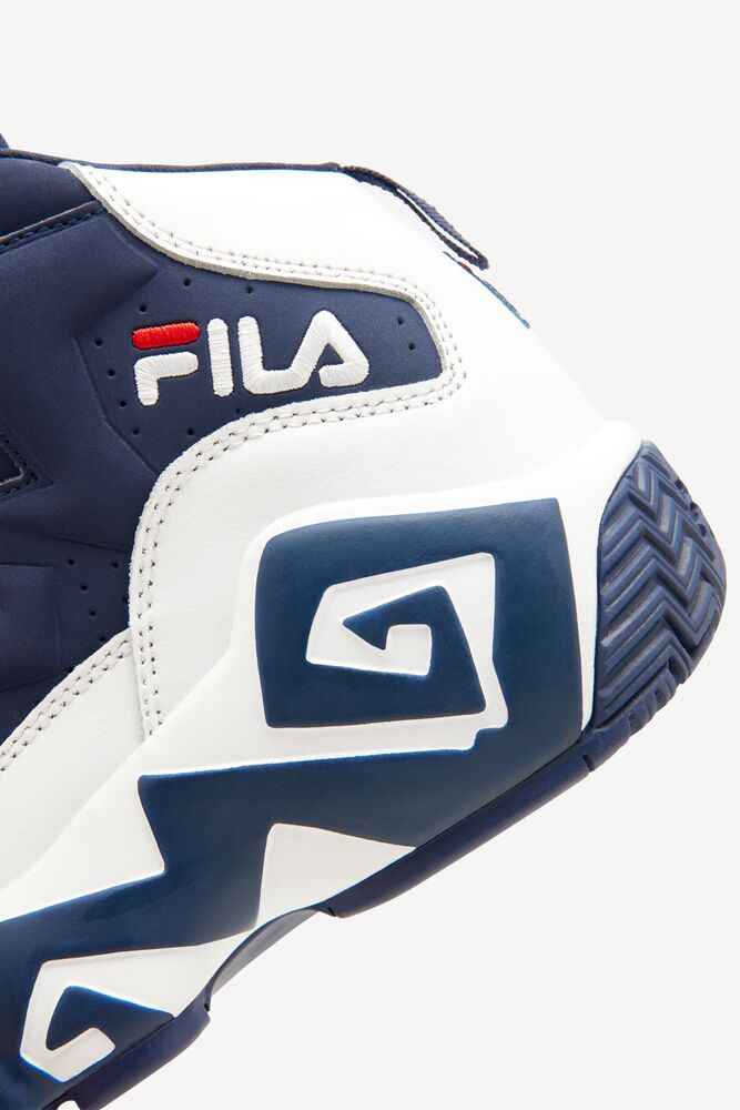 Fila Mb Tennis Shoes Blancas Azul Marino Rojas | RTMJ79263