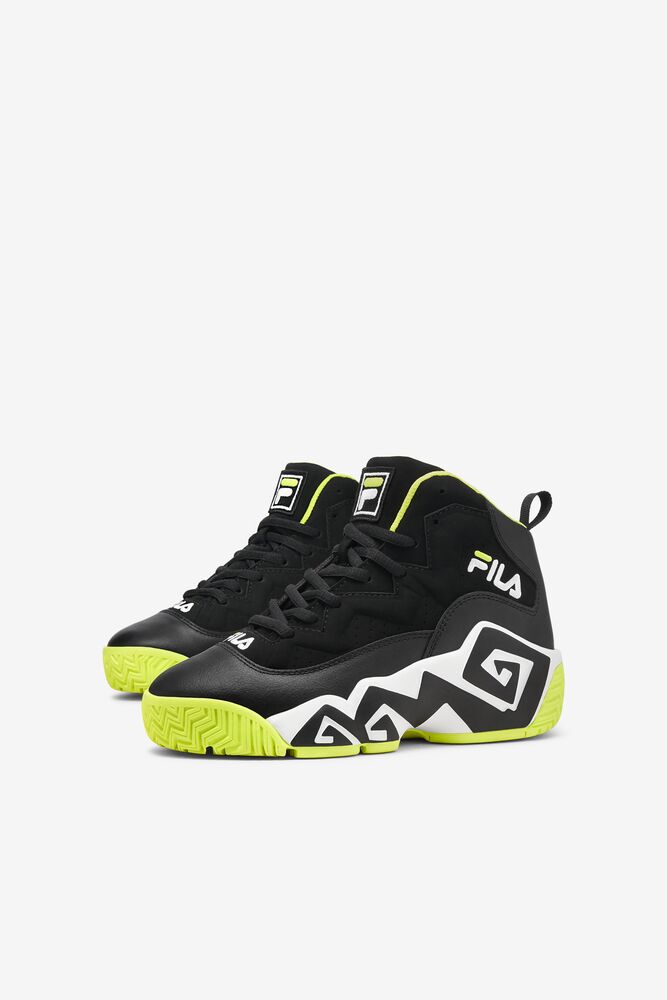 Fila Mb Tennis Shoes Blk/Sfty/Wht | PLZS45803