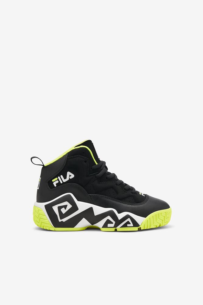 Fila Mb Tennis Shoes Blk/Sfty/Wht | PLZS45803