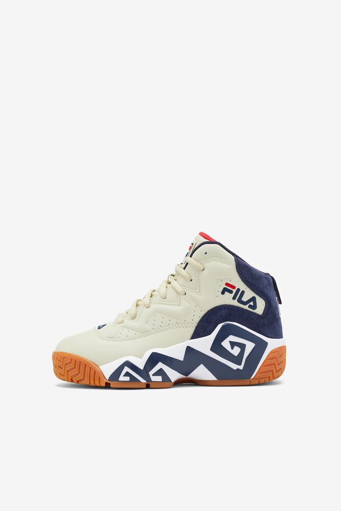 Fila Mb Tennis Shoes Creme Blancas Azul Marino | DPHX94521