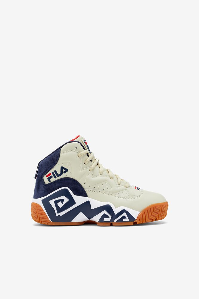 Fila Mb Tennis Shoes Creme Blancas Azul Marino | DPHX94521