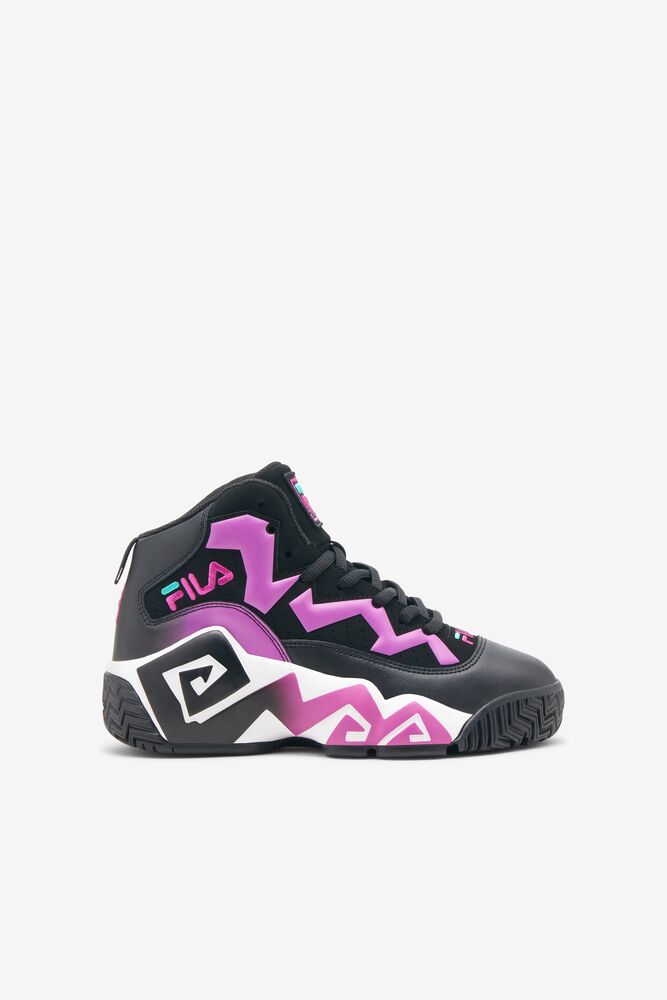 Fila Mb Tennis Shoes Negras Moradas Flores Blancas | UIMR93465