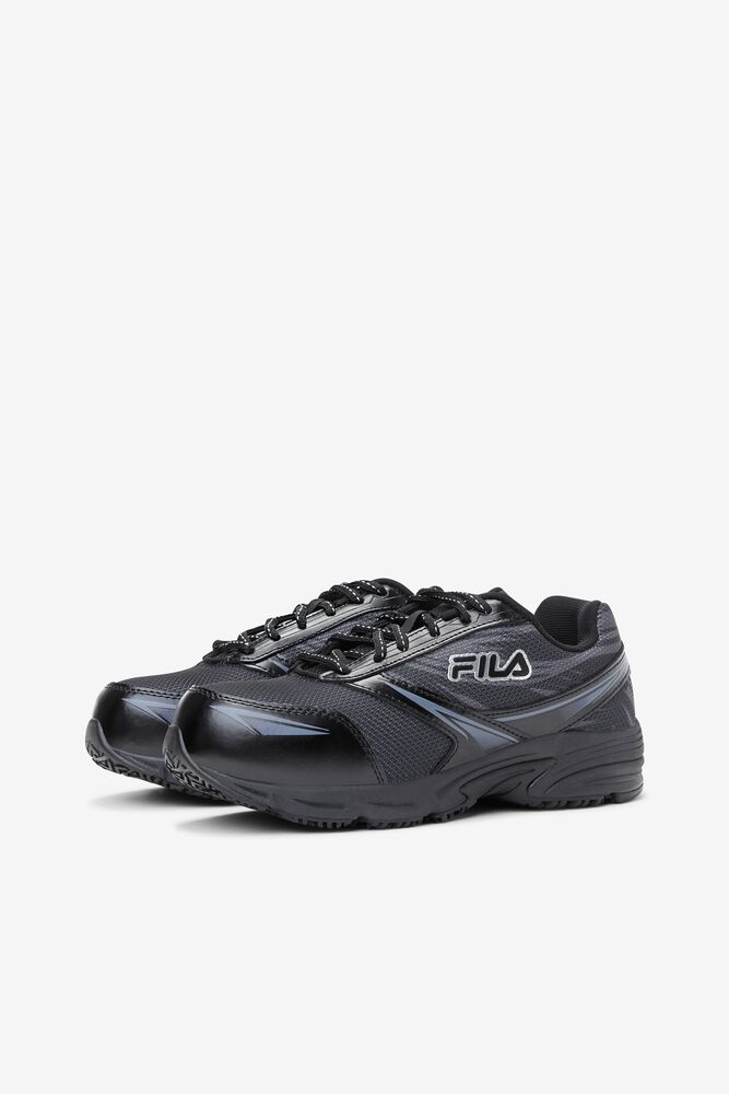 Fila Memory Meira 2 Slip Resistant Composite Toe Shoe Boots Negras Plateadas | EPFG54123